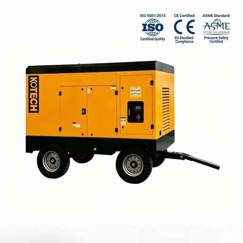 KOTECH KEP Series Mobile Electric Air Compressor for Mining, Tunneling & Construction