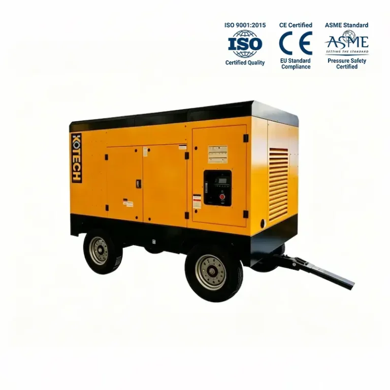 KOTECH KEP Series Mobile Electric Air Compressor for Mining, Tunneling & Construction