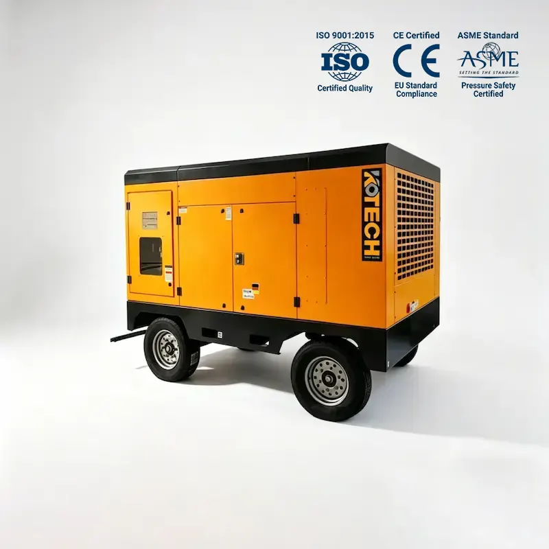 KOTECH KEP Series Mobile Electric Air Compressor for Mining, Tunneling & Construction