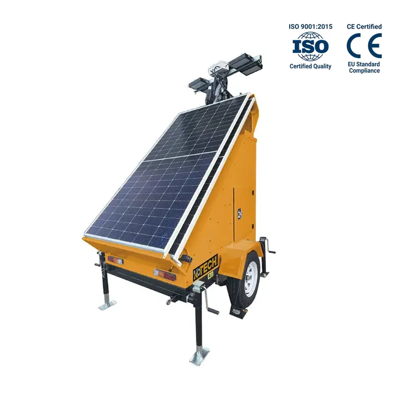 High-Efficiency Mobile LED Light Tower | Solar / Diesel Dual-Power