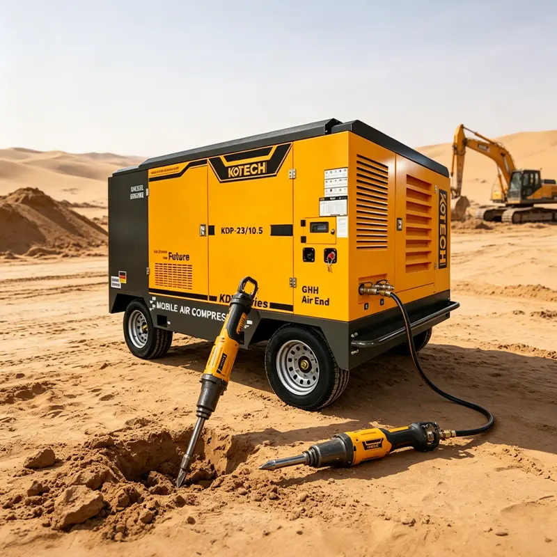 Middle East Summer High Temperature Impacts on Outdoor Mobile Oilfield Air Compressors & Kotech High-Temperature Operational Optimization Design