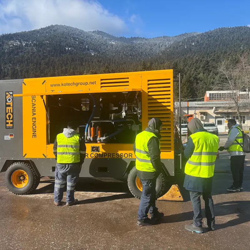 Kotech KDP-30/25 Compressor Powers Open-Pit Iron Ore Blasting in Thabazimbi, South Africa