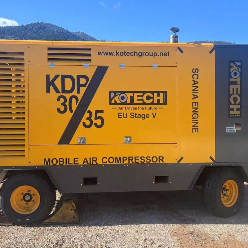 Kotech KDP-30/25 Compressor Powers Open-Pit Iron Ore Blasting in Thabazimbi, South Africa